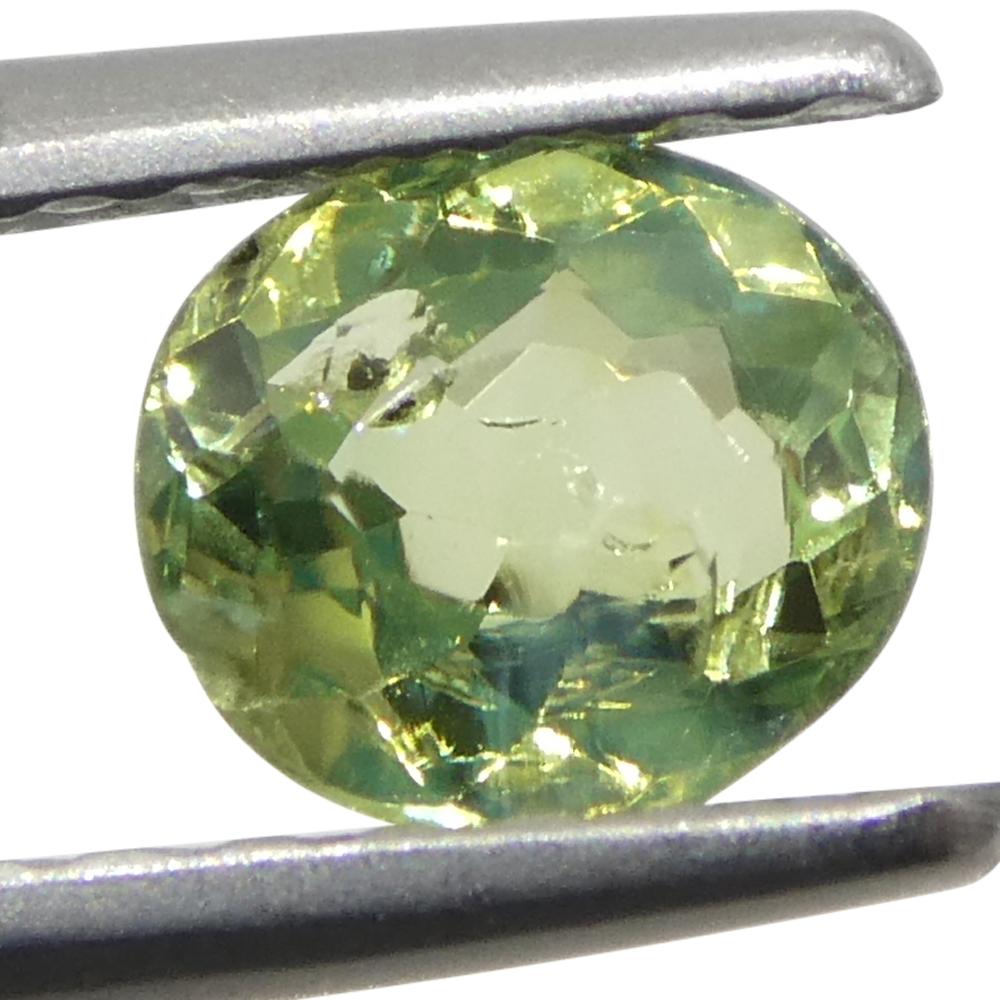 Alexandrite ovale de 0,47ct, vert jaunâtre à violet grisâtre, Brésil en vente 5