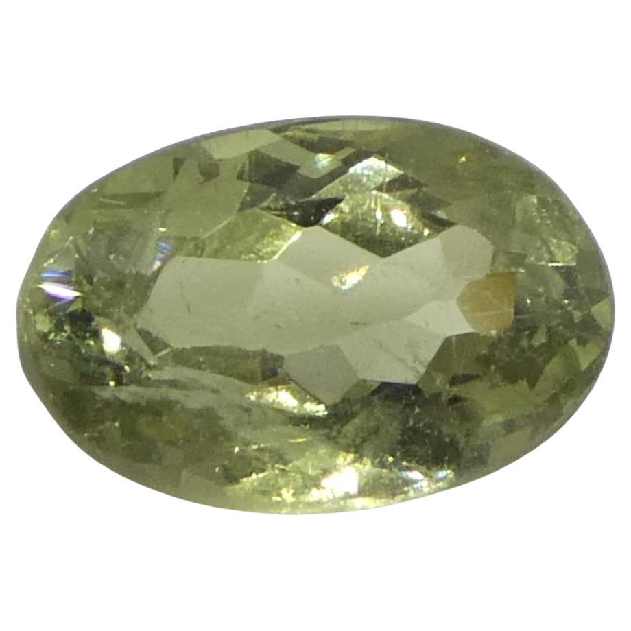 0,47ct Alessandrite ovale dal verde giallastro al viola grigiastro dal Brasile