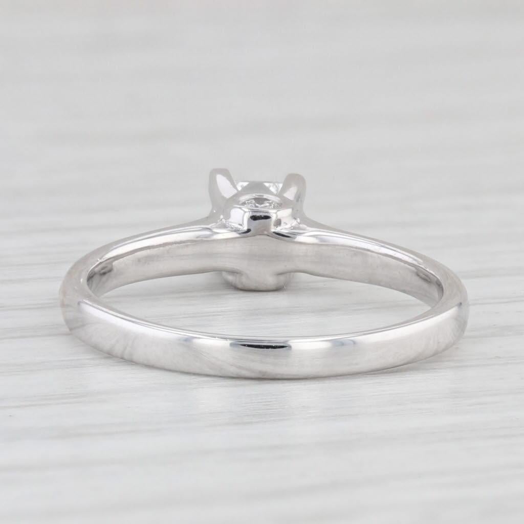 0.47ct Princesa Diamante Solitario Anillo de Compromiso Oro Blanco 18k Talla 6.75 Corte princesa en venta