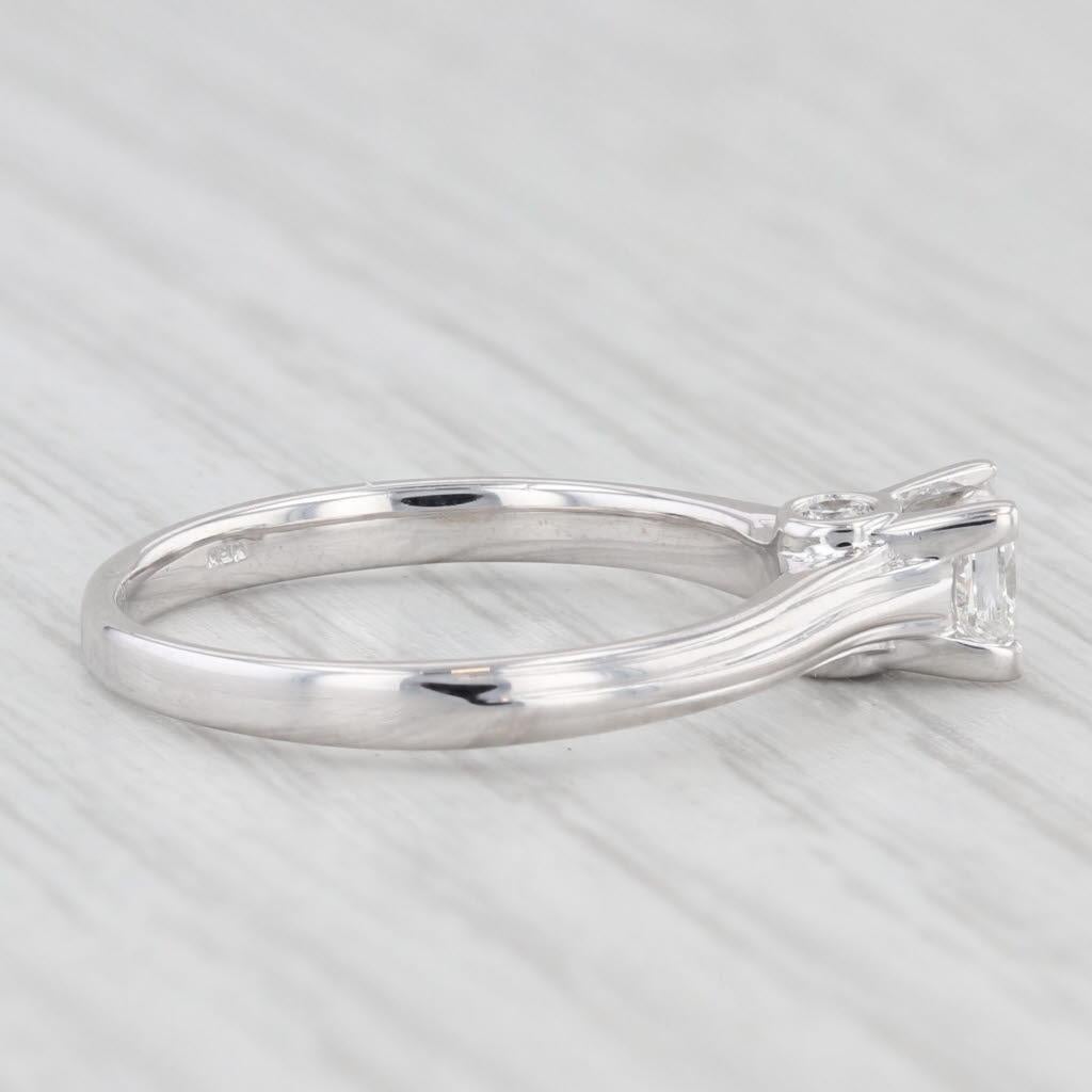 0.47ct Princesa Diamante Solitario Anillo de Compromiso Oro Blanco 18k Talla 6.75 en venta 1