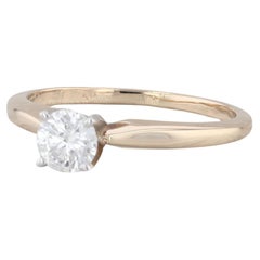 0.47ct Round Solitaire Diamond Engagement Ring 14k Yellow Gold Size 6.25