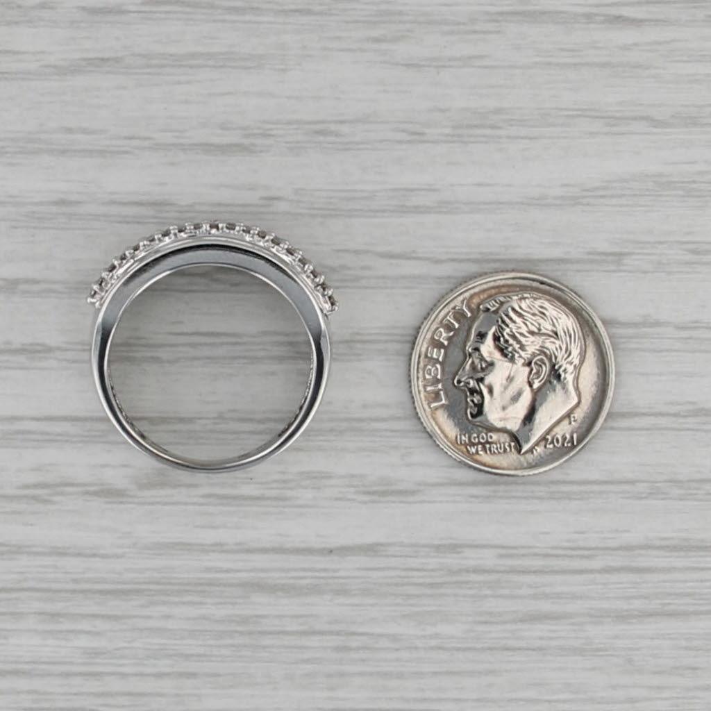 0,47ctw Diamond Band 14k Weißgold Größe 7 Hochzeitstag Ring im Angebot 3