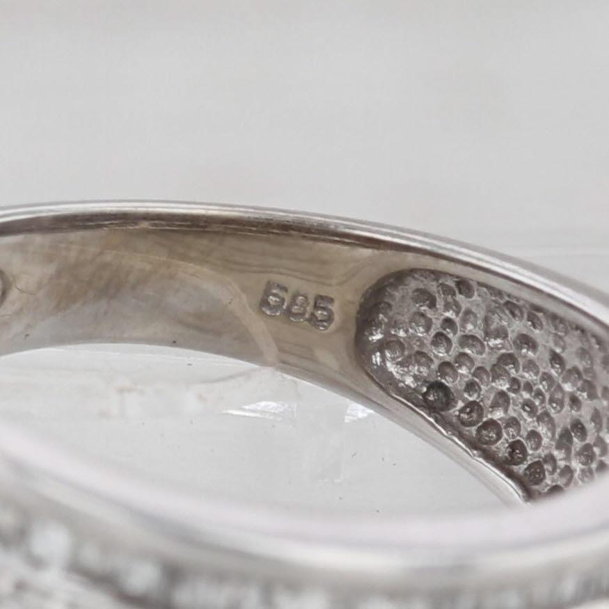 0,47ctw Diamond Band 14k Weißgold Größe 7 Hochzeitstag Ring im Angebot 4