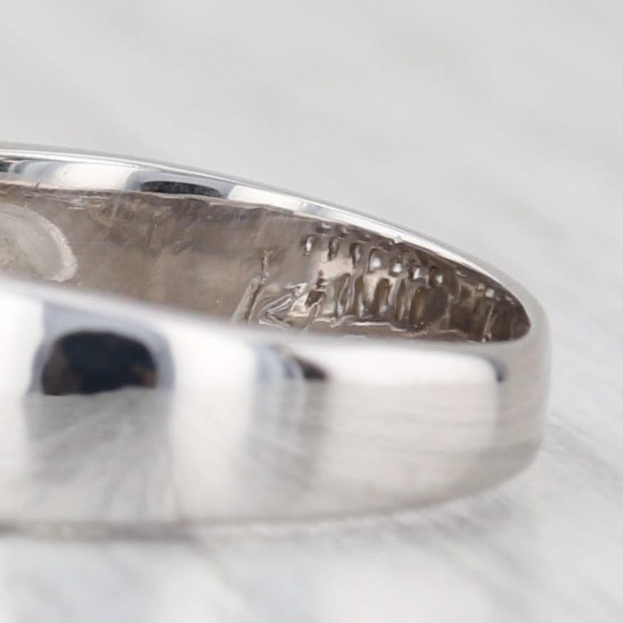 0.47ctw Diamond Wedding Band 14k White Gold Size 5.5 Stackable Ring in vendita 2