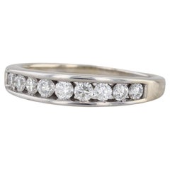 0.47ctw Diamond Wedding Band 14k White Gold Stackable Anniversary Ring Sz 8.75