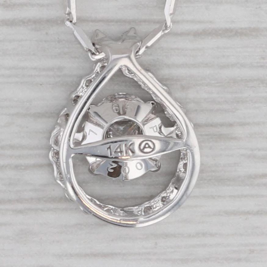 Brilliante Italia 1.44 DEW Simulated Diamond Teardrop Pendant w/ Chain main image 1