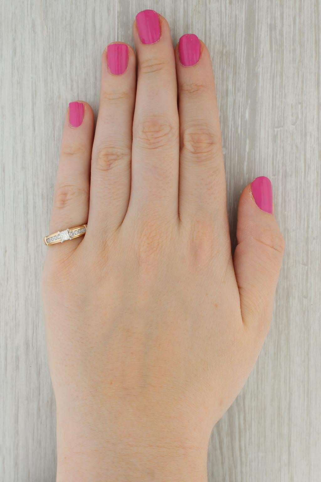0.47ctw Princess Diamond Engagement Ring 14k Yellow Gold Size 7 2