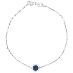 0.48 Carat Blue Sapphire Bezel Bracelet