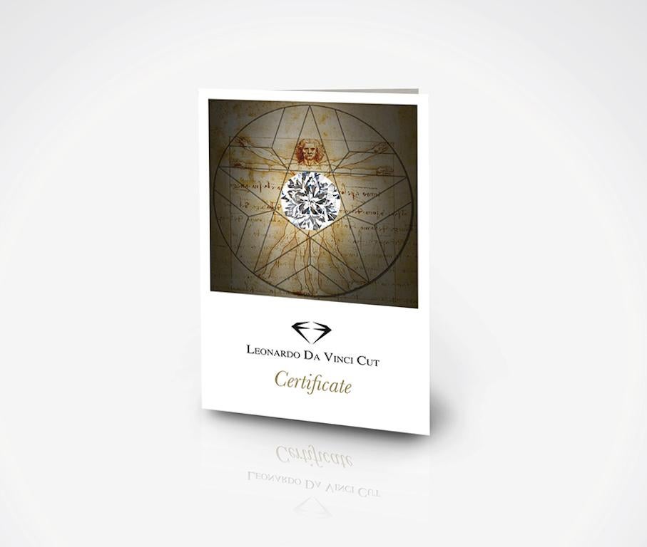 0.48 Carat Diamonds set in 18Kt White Gold Leonardo Vitruvian Stud Earrings  In New Condition In Florence, IT