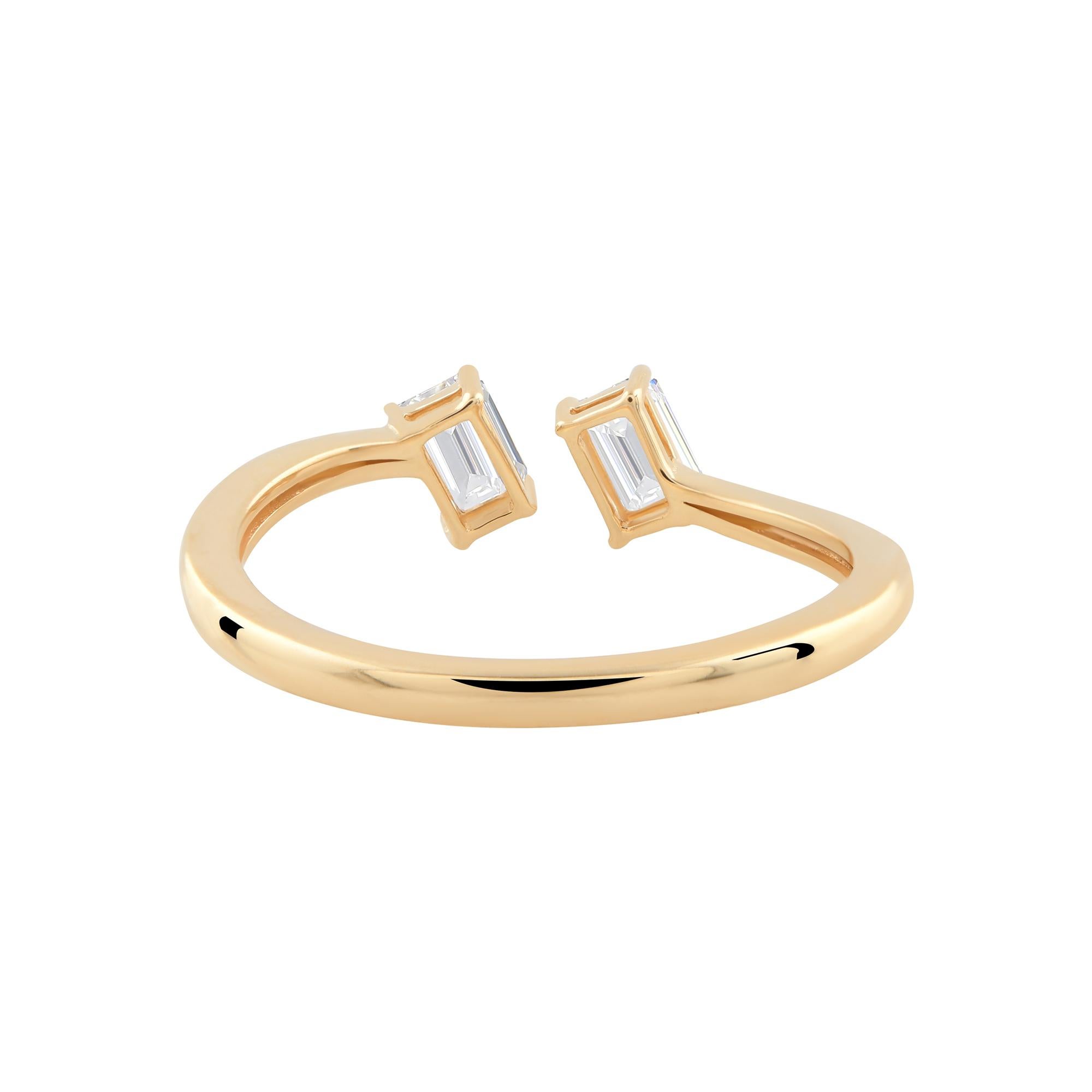 in vendita:  Anello in oro giallo Toi et Moi con diamante taglio smeraldo da 0,48 carati Gioielli di pregio 10