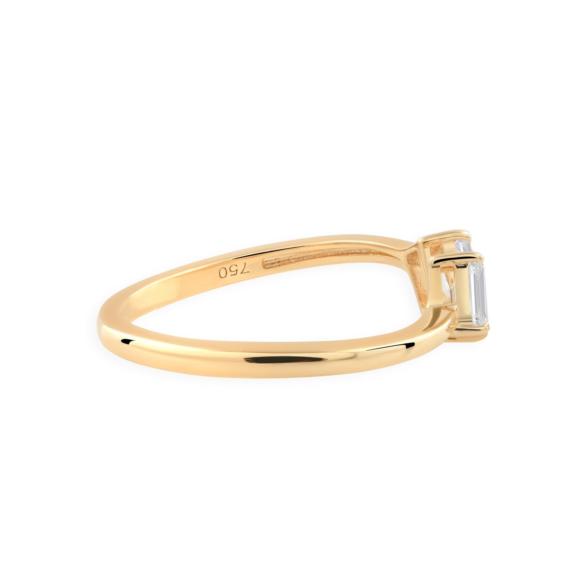 in vendita:  Anello in oro giallo Toi et Moi con diamante taglio smeraldo da 0,48 carati Gioielli di pregio 5