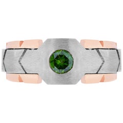 0.48 Carat Green Diamond Men’s Ring