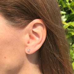 0.48 Carat Old Cut Diamond Stud Earrings