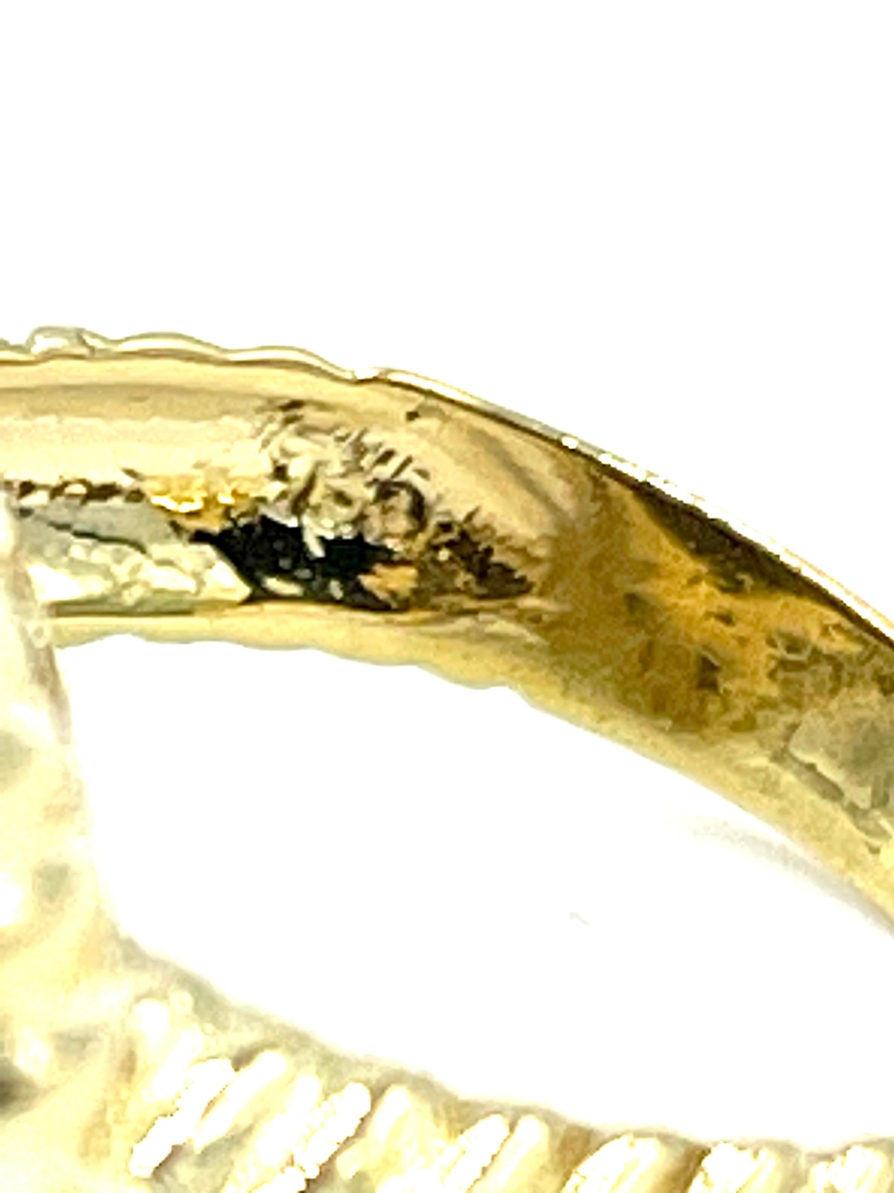 0,58 Karat runder Brillant-Diamant und 18K Gelbgold-Knoten-Cocktailring im Zustand „Hervorragend“ im Angebot in Chevy Chase, MD