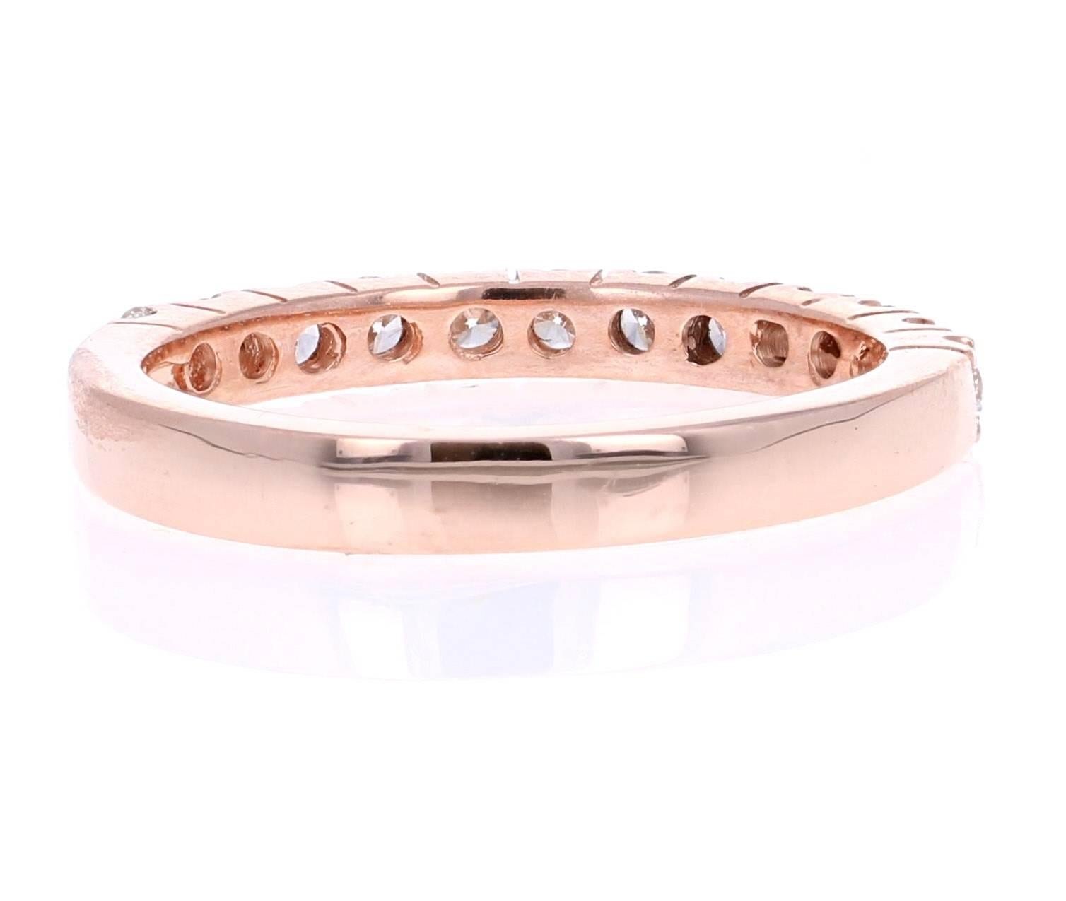 rose gold band rings