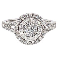 0.48 Carat Round White Diamond Ring
