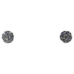 0.48ct Diamond chunky solitaire stud earrings Or blanc 18ct
