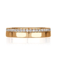 0.48ct Round Brilliant Cut Diamond Eternity Band in 18k Champagne Yellow Gold