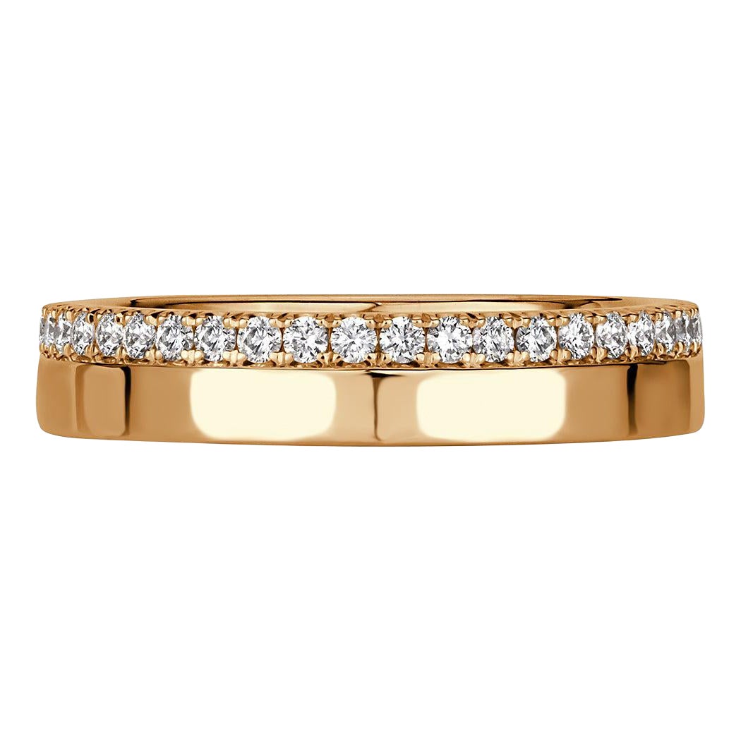0.48ct Round Brilliant Cut Diamond Eternity Band in 18k Champagne Yellow Gold in vendita