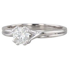 0.48ct Round Diamond Solitaire Engagement Ring Platinum Size 7.5