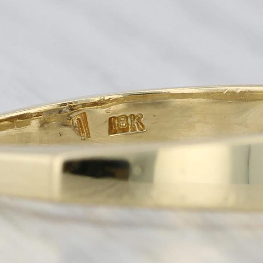 0.48ctw Alexandrite Diamond Ring 18k Yellow Gold Size 7 Stackable en venta 1