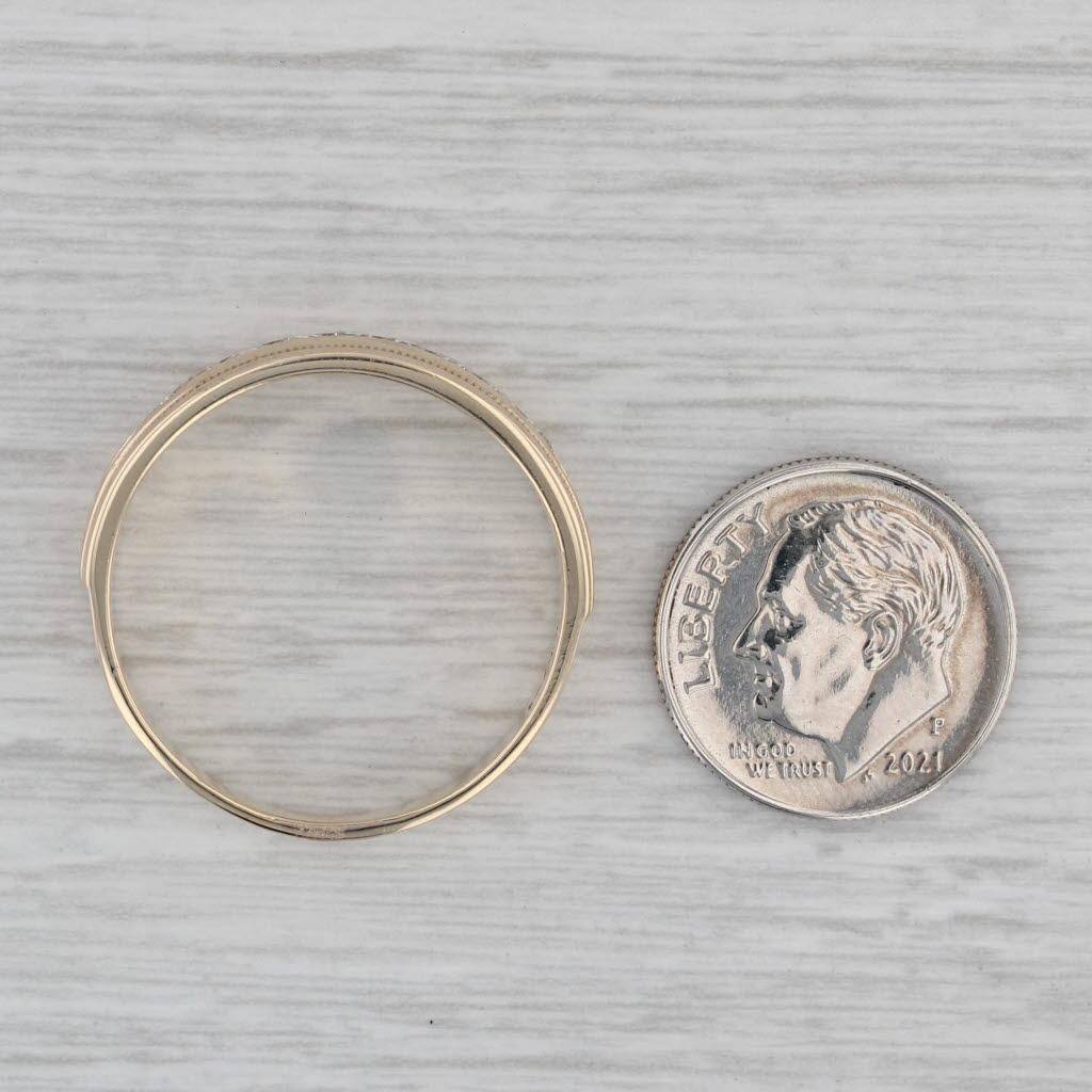 0.48ctw Diamond Men's Wedding Band 10k Yellow Gold Size 12.5 Ring 2