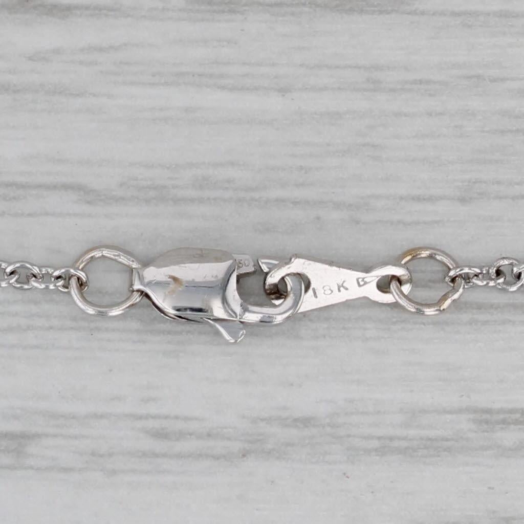 0.48ctw Diamond Station Necklace Collier à chaîne en or blanc 18k Unisexe en vente