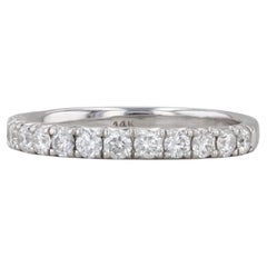 0.48ctw Diamond Wedding Band 14k White Gold Size 5 Stackable Anniversary Band