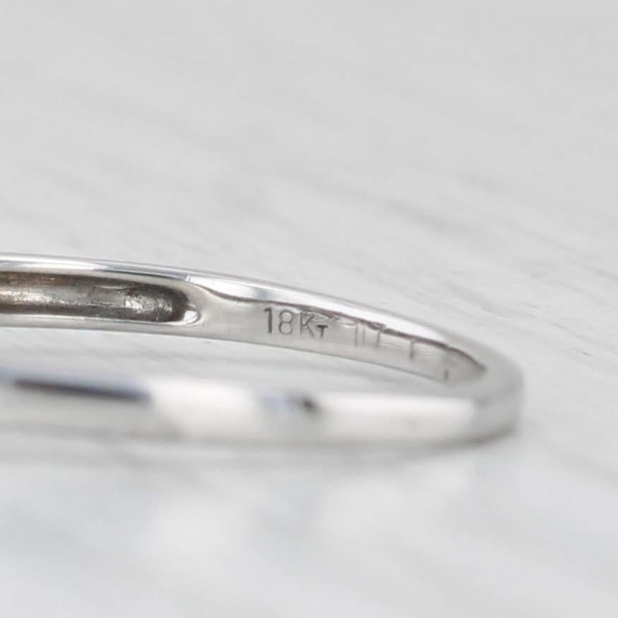 0.48ctw Princess Diamond Engagement Ring 18k White Gold Size 7.5 en venta 3