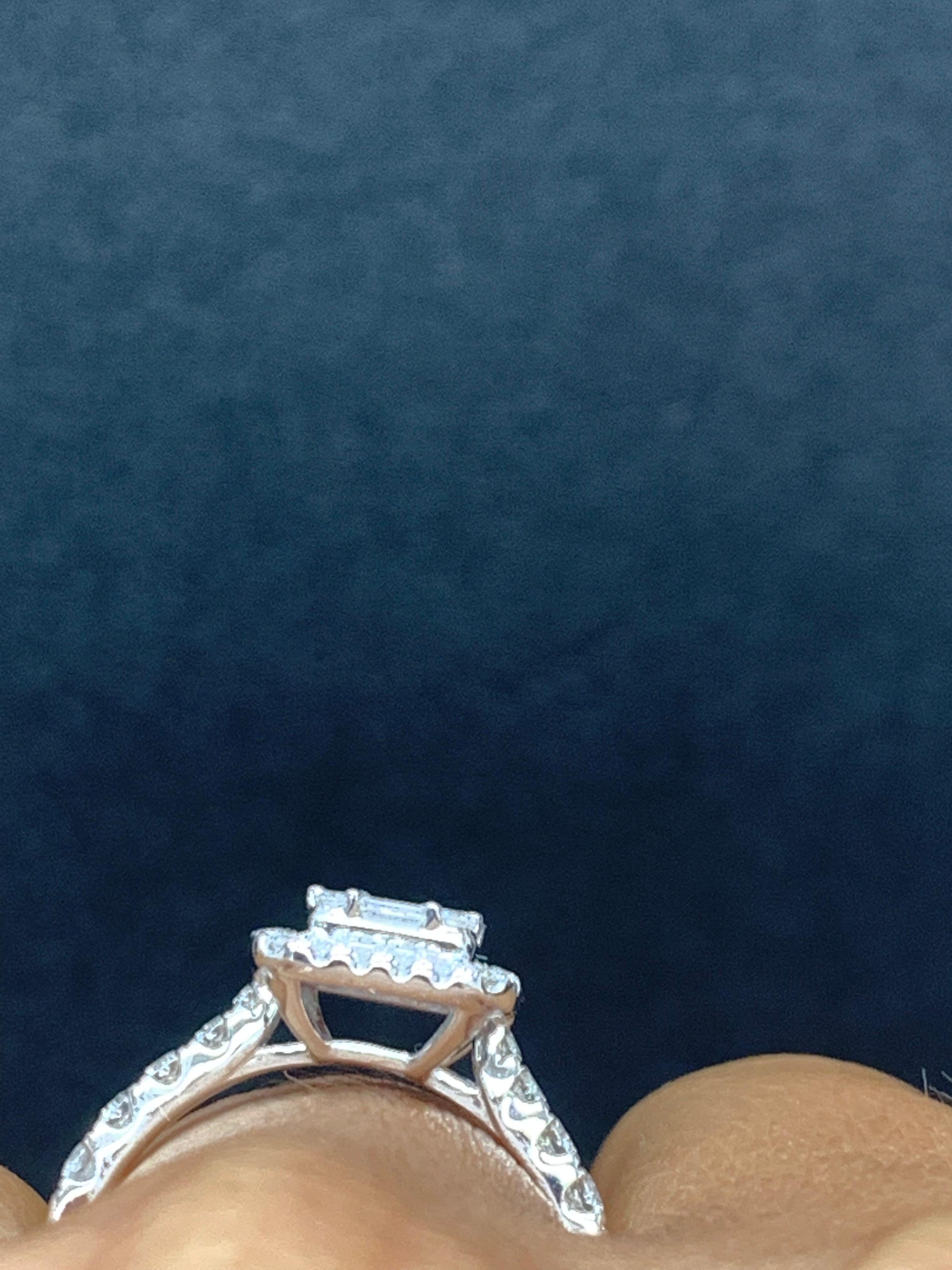 baguette cluster diamond ring