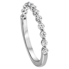 0.49 Carat F-G, SI Round Diamond Ring in 14k White Gold