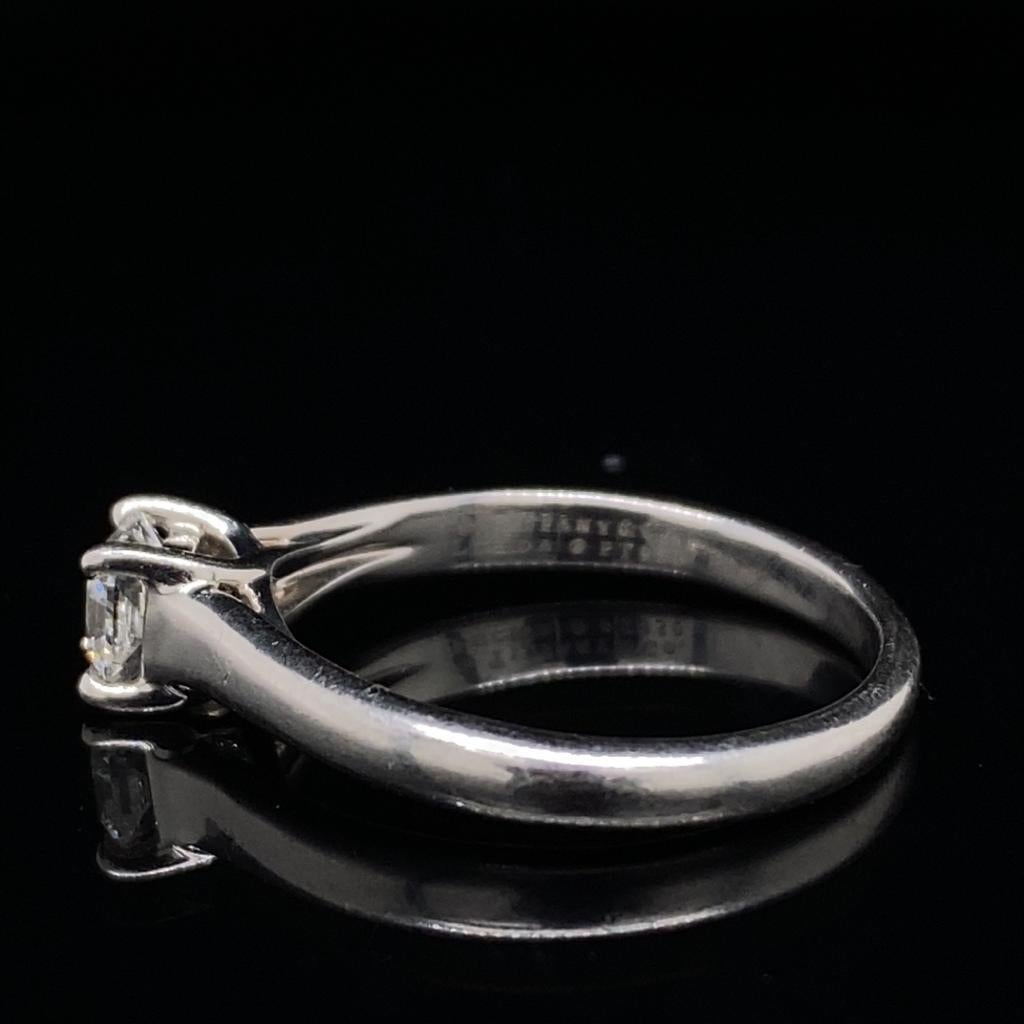 Modern 0.49 Carat Tiffany & Co Lucida Diamond Platinum Engagement Ring For Sale