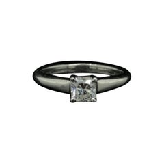 0.49 Carat Tiffany & Co Lucida Diamond Platinum Engagement Ring