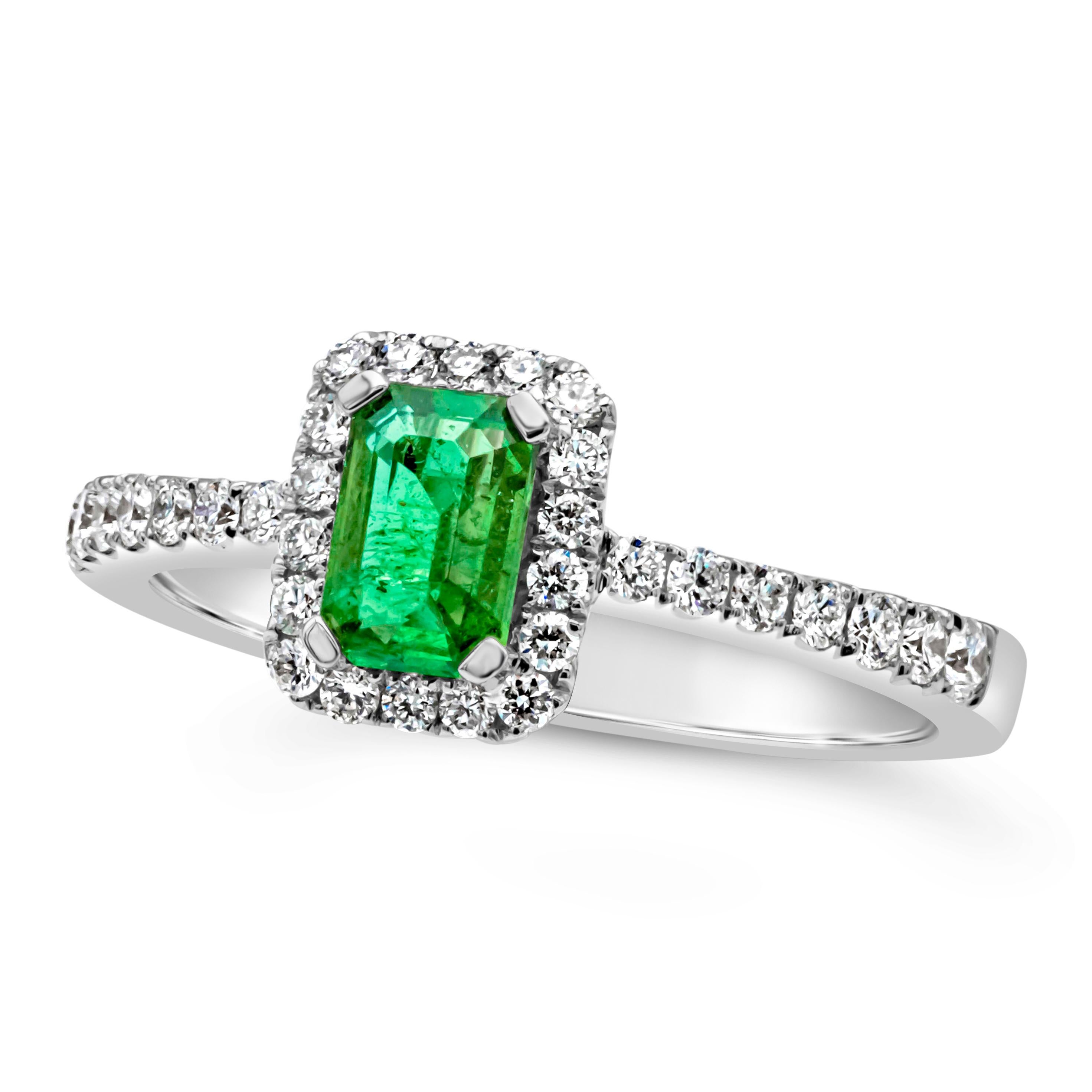 emerald cut emerald engagement ring