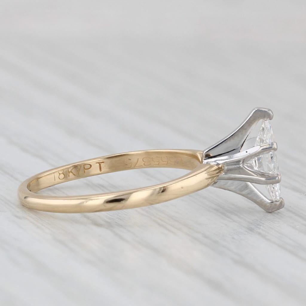 Women's 0.49ct Marquise Diamond Solitaire Engagement Ring 18k Gold Platinum Size 5.25