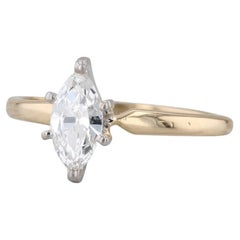 0.49ct Marquise Diamond Solitaire Engagement Ring 18k Gold Platinum Size 5.25