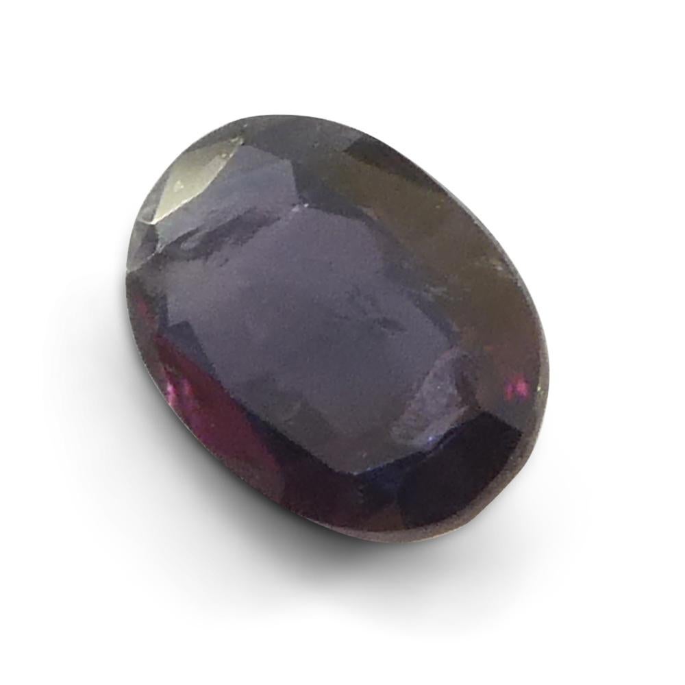 0.49ct Oval Bluish Green to Pinkish Purple Alexandrite from India For Sale 7