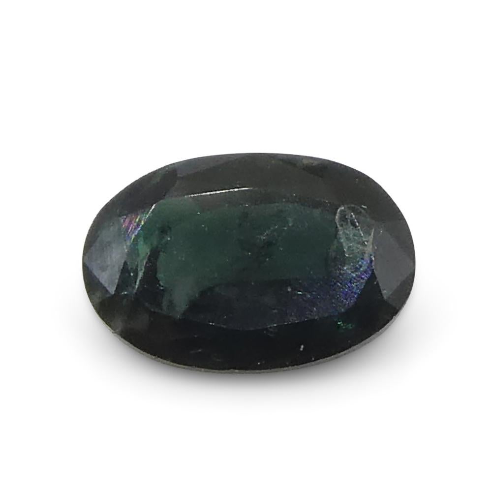 0.49ct Oval Bluish Green to Pinkish Purple Alexandrite from India For Sale 1