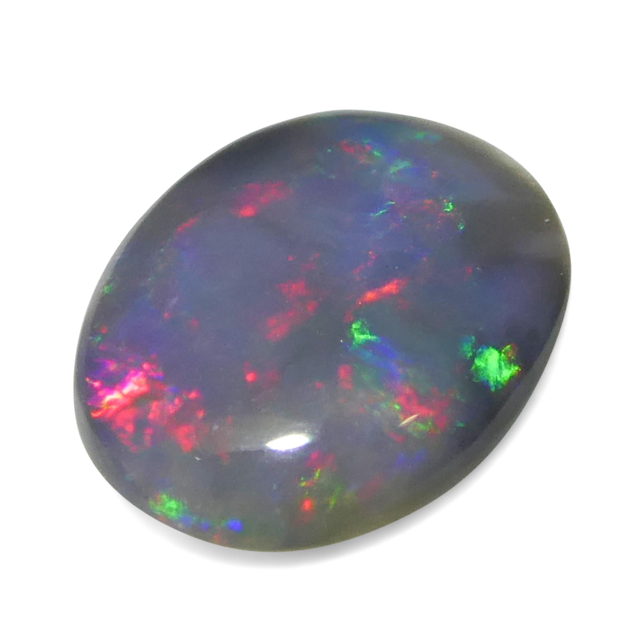 0.49 Karat ovaler grauer Opal im Cabochon-Schliff aus Australien 5