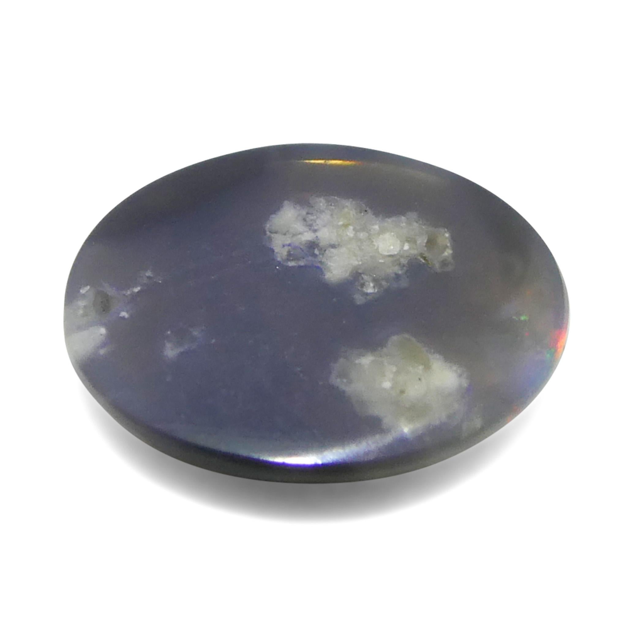 0.49 Karat ovaler grauer Opal im Cabochon-Schliff aus Australien 6