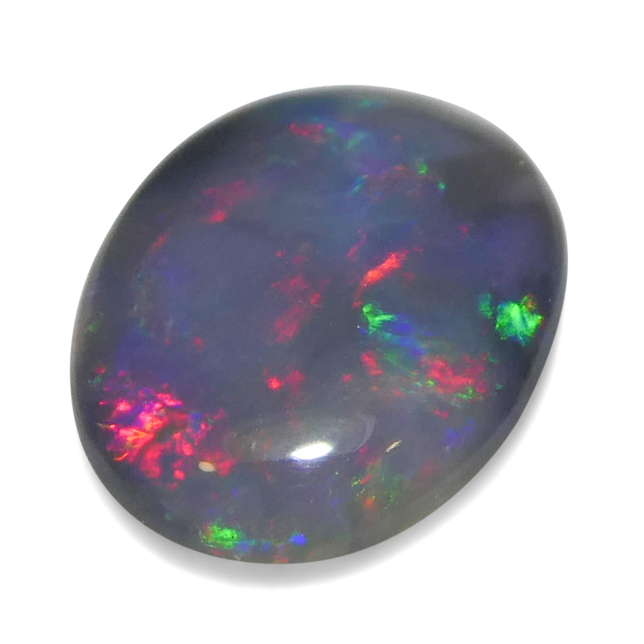 0.49 Karat ovaler grauer Opal im Cabochon-Schliff aus Australien 4
