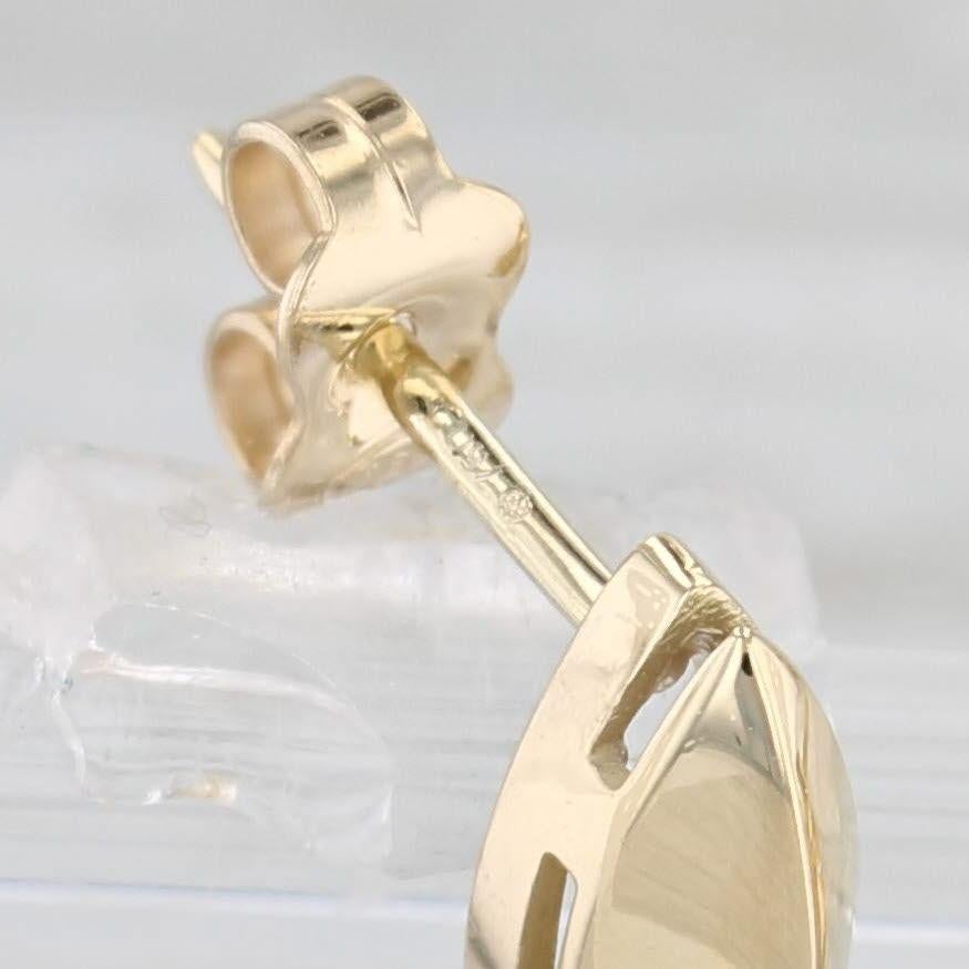 Round Cut 0.49ctw Diamond Drop Earrings 18k Yellow Gold For Sale