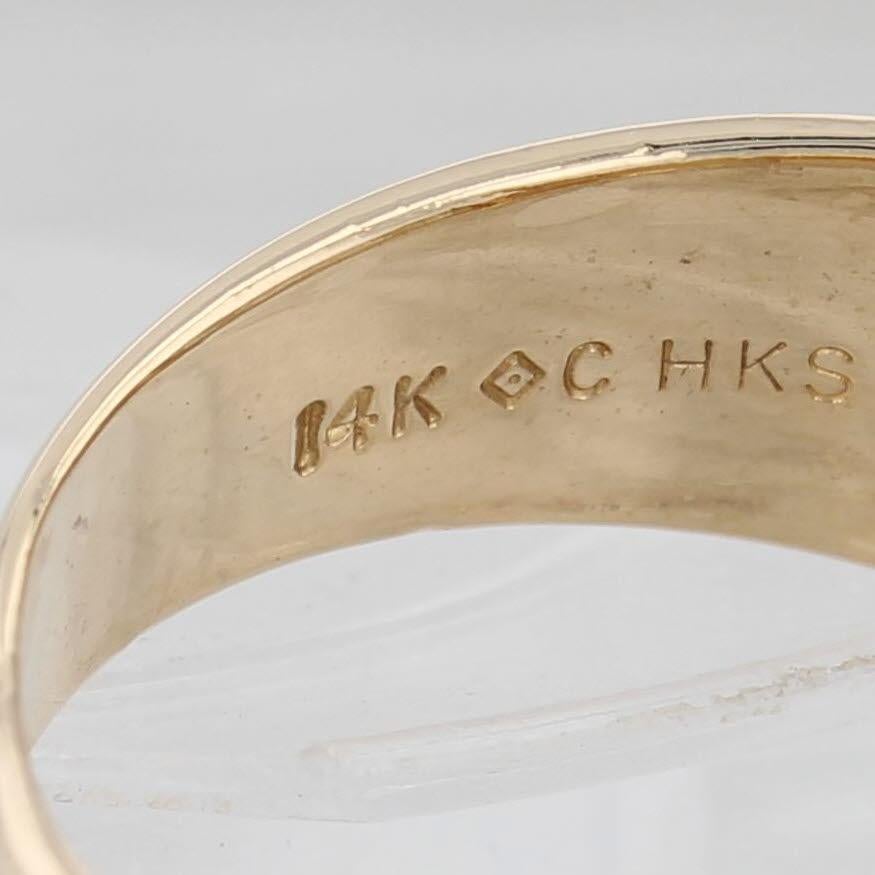 0.49ctw Men's Diamond Ring 14k Yellow Gold Size 10.25 Wedding Band 4