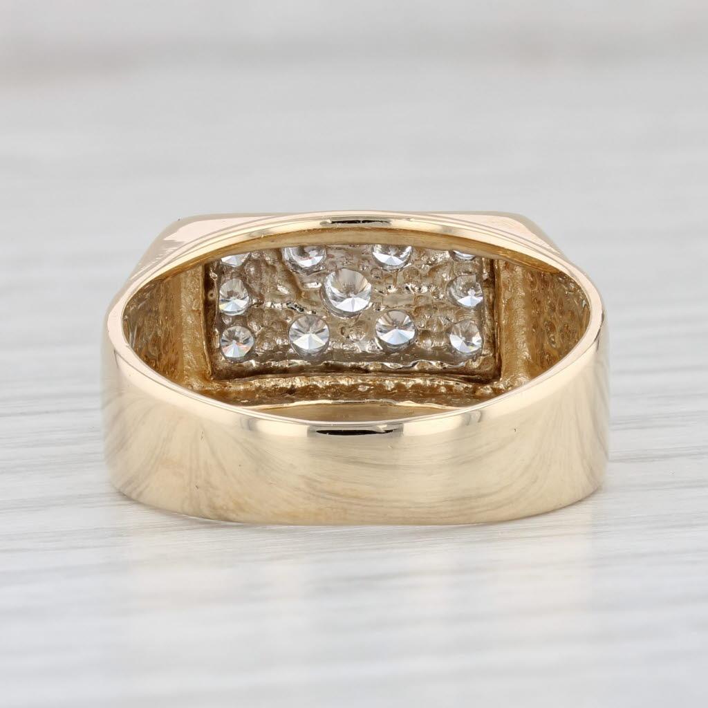 0.49ctw Men's Diamond Ring 14k Yellow Gold Size 10.25 Wedding Band 5