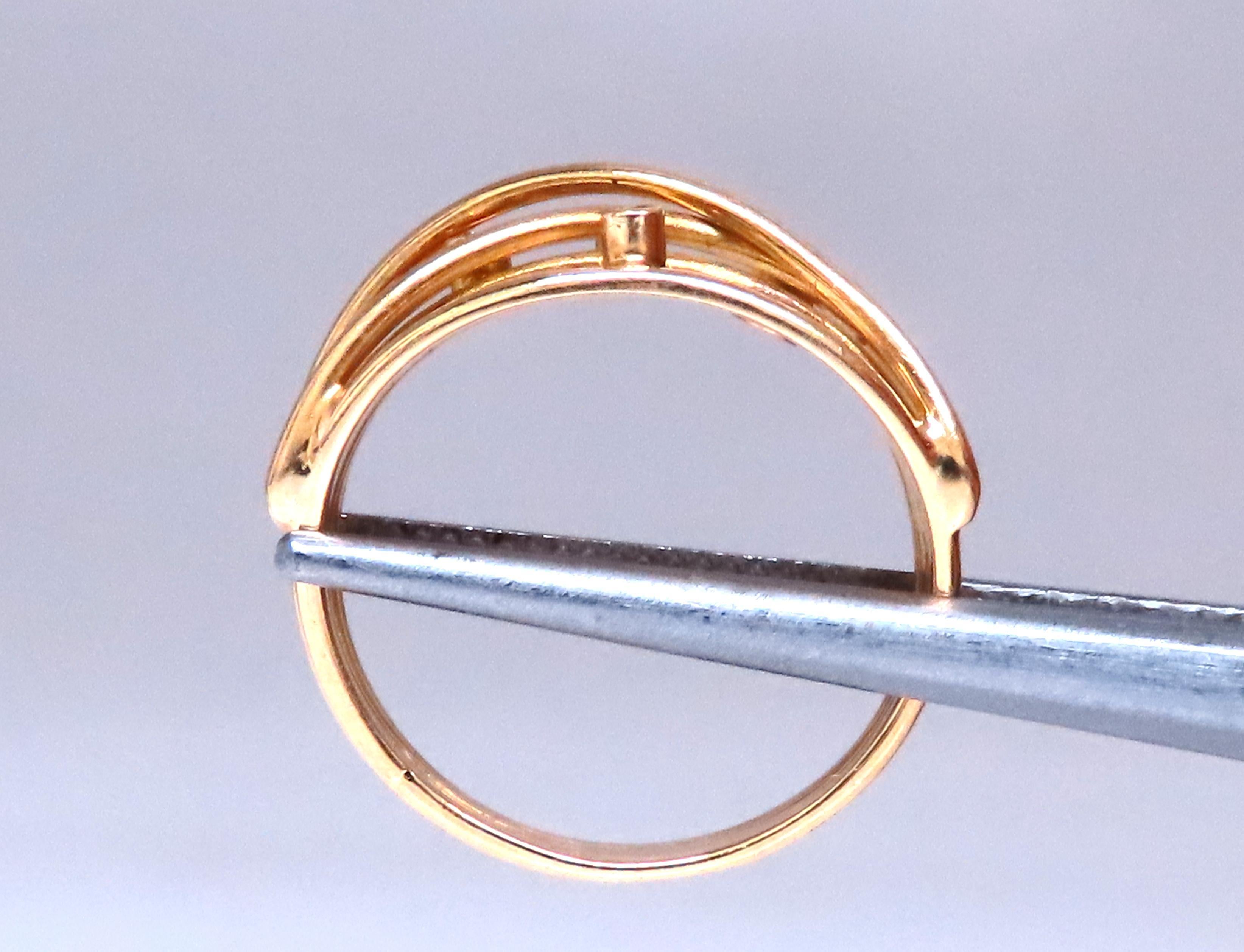 .04ct Diamant Naturel Bague en forme de fil barbelé 14kt or 12420 Neuf - En vente à New York, NY