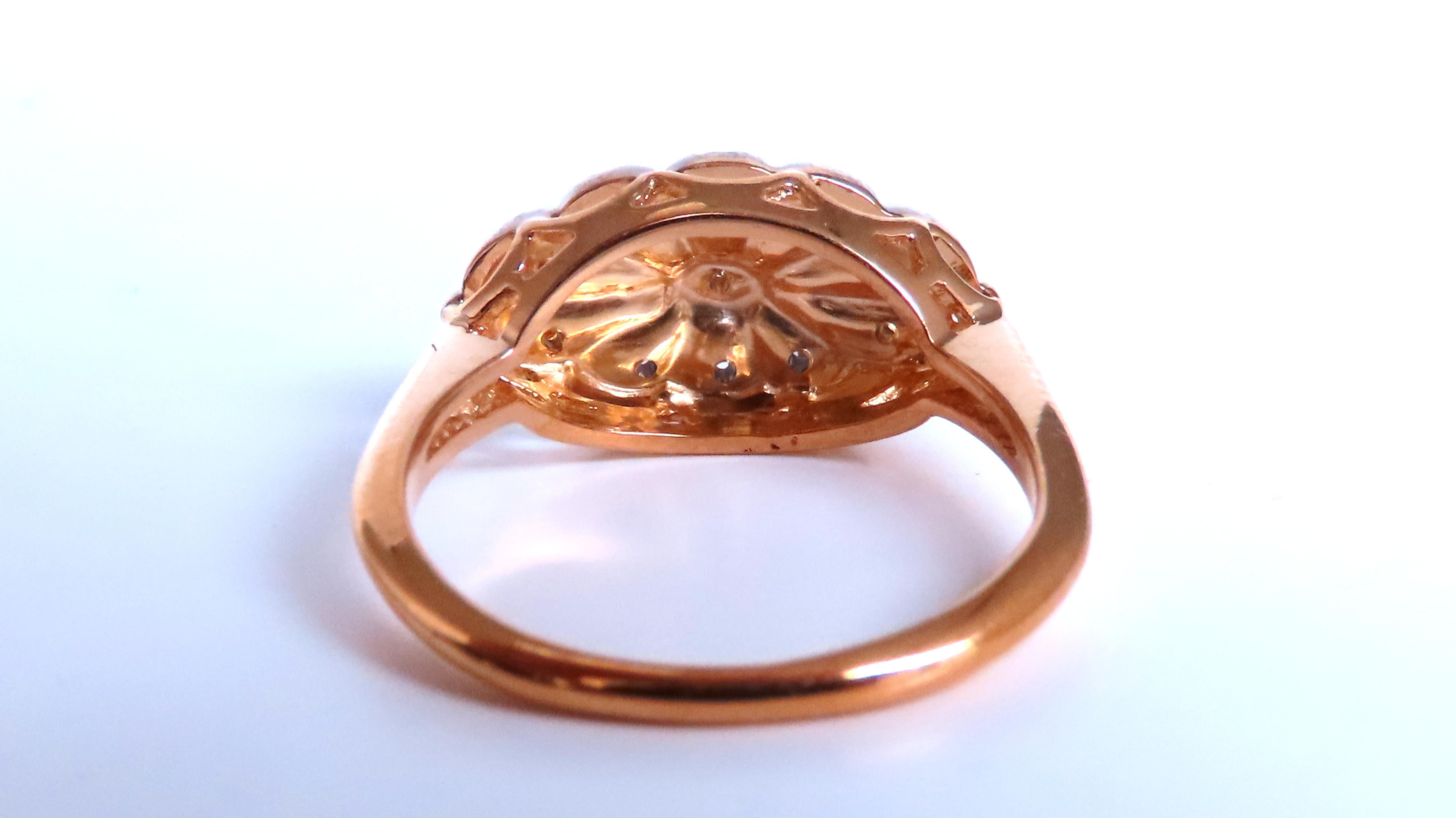 Donna Anello vintage europeo da .04ct restaurato in oro 14kt 41147 in vendita