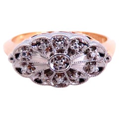 .04 Karat restaurierter europäischer Vintage-Ring 14kt Gold 41147
