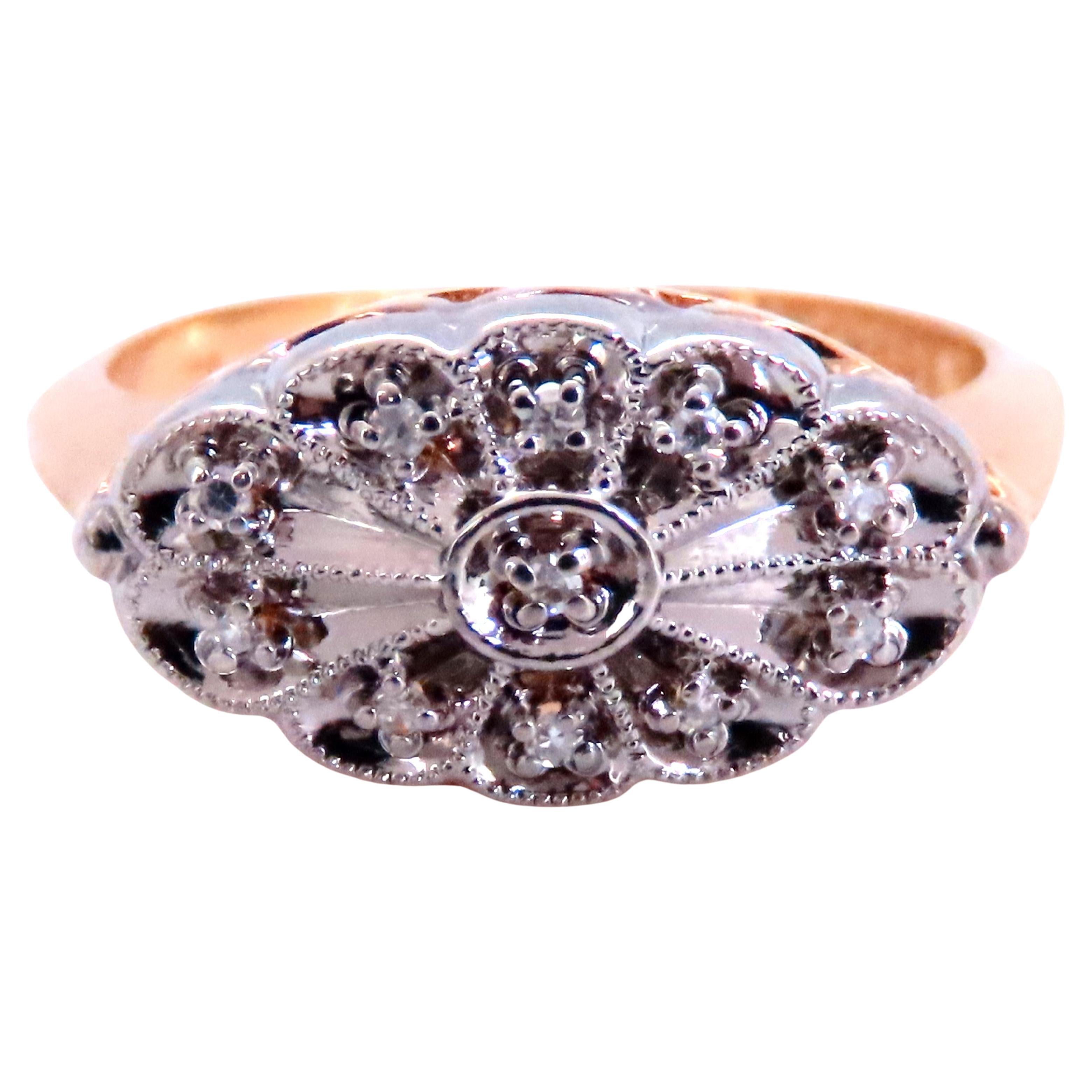 .04ct Anillo Europeo Vintage Restaurado Oro 14kt 41147* en venta