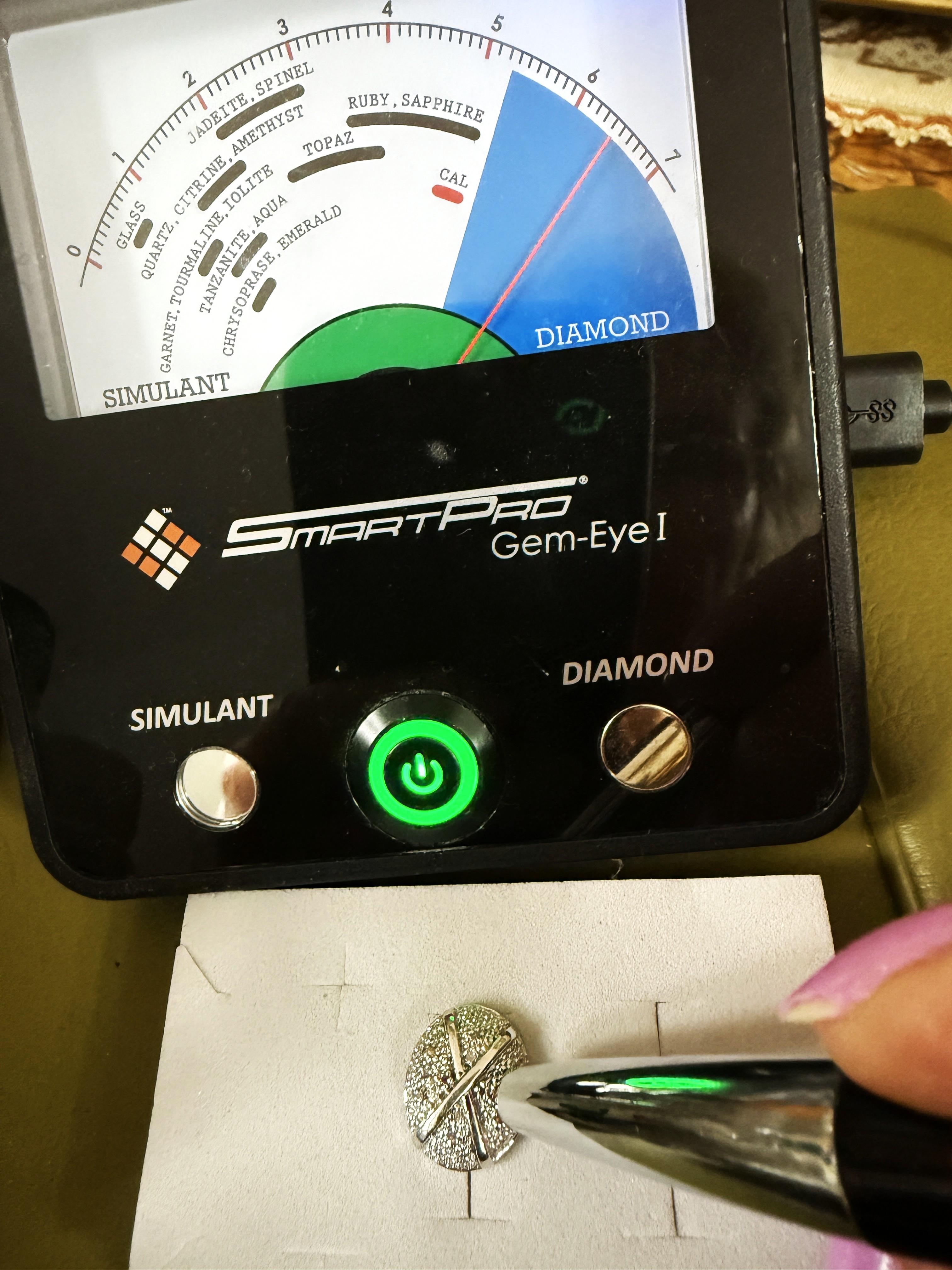 .05 Carat Diamond, 925 Sterling Silver Post Earrings 2