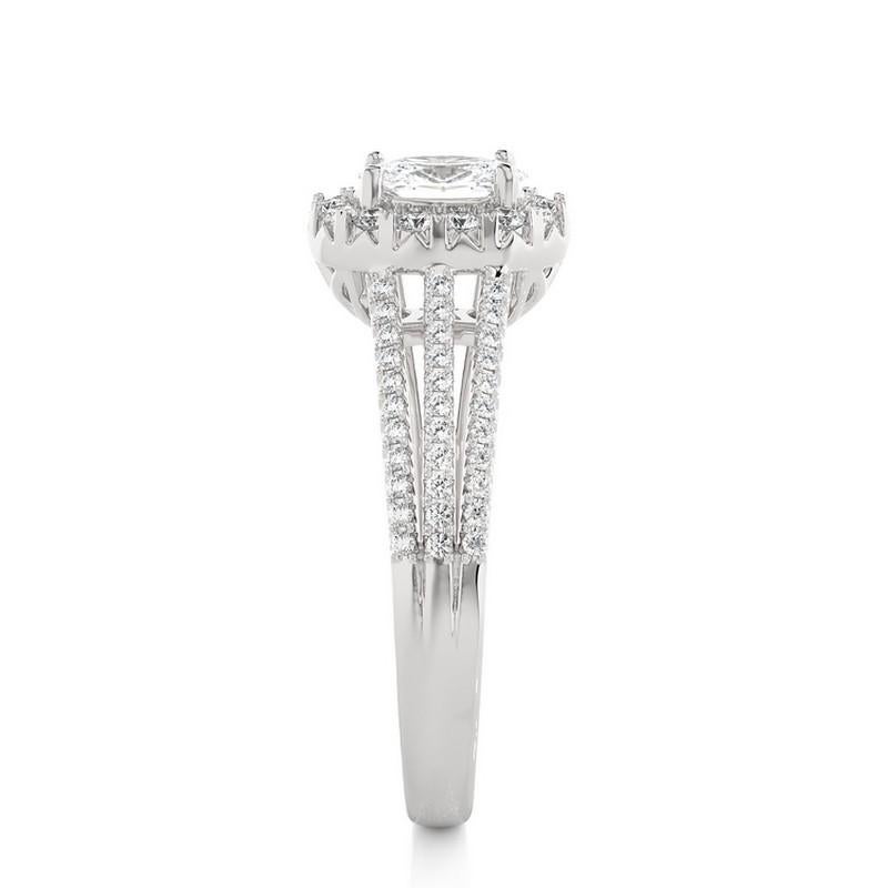 Modern 0.5 Carat Diamond Vow Collection Ring in 14K White Gold For Sale